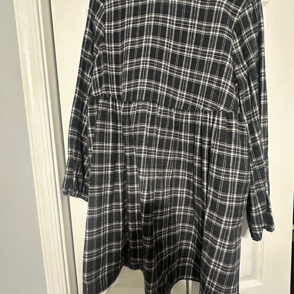 Black and White Plaid Dress
